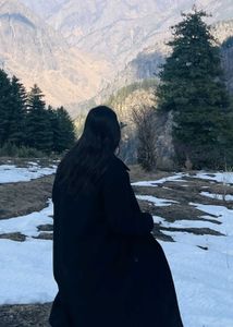 Chic Black Double-Breasted Wool Coat