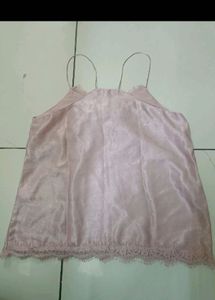 baby pink Y2k lace Top trim forever 21 zara