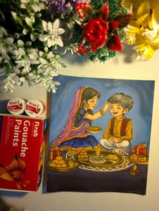 Handmade Raksha Bandhan/Bhai Dooj  Painting