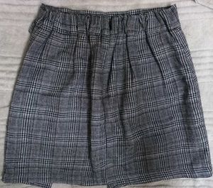 Plaid Wrap Skirt with Belt