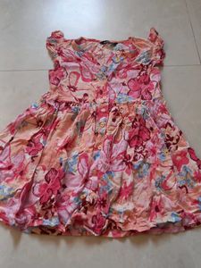 Floral Print Button-Up Dress