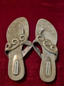 Cute Green Cap Flip Flops