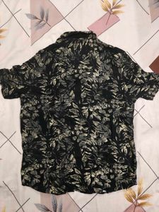 Men's Black Floral Print Shirt