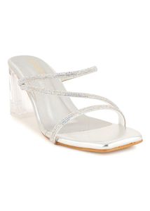 Sparkling Rhinestone Block Heels