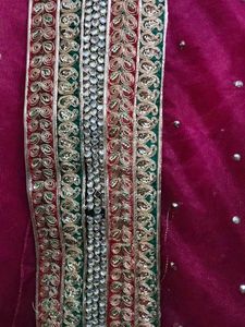 Exquisite Purple Embroidered Saree