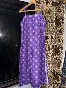 Purple Printed Kurta