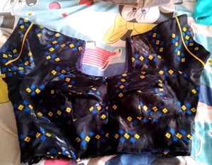 Stylish Black Blouse with Diamond Print