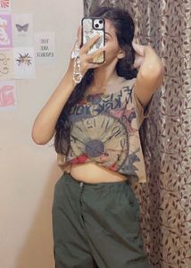 Graphic Print Off-Shoulder Top