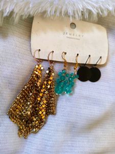 3 Pairs of Dangle Earrings