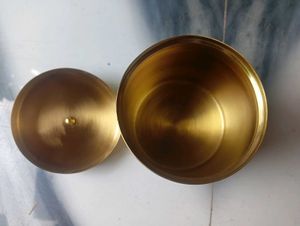 Handcrafted Brass Jar With Lid For Tea Sugar And S