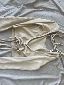 Ribbed Long Sleeve Crop Top