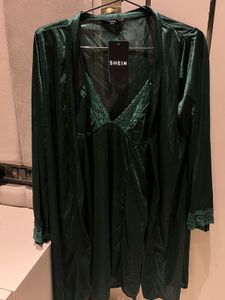 Satin Nightdress with Robe