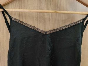🖤 Elegant Black Satin Slip Dress 🖤