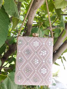 Brand New Factory Surplus Pink Clutch Bag with Cha