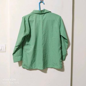 Chic Sage Green Button-Up Shirt
