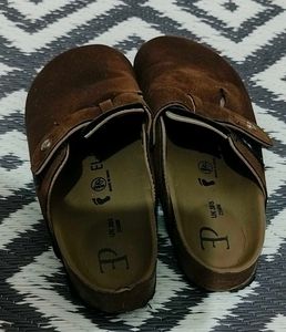 Brown Suede Clogs