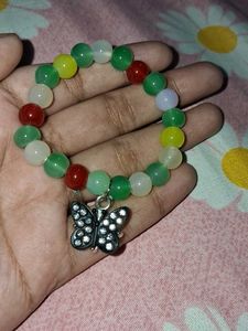 Colorful Beaded Butterfly Bracelet