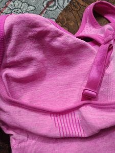 Pink Sports Bra