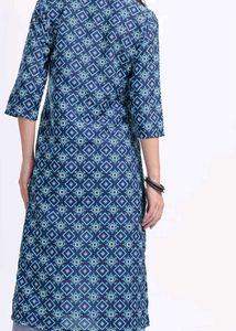 Stylish Blue Geometric Print Kurta