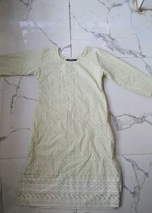 mint embroidered kurti