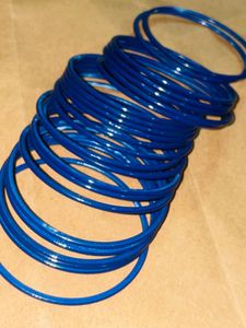 Vibrant Blue Bangles Set of 24