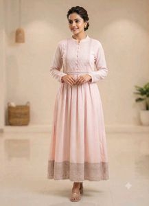 Elegant Pink Embroidered Kurta