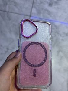 iphone 16 Sparkling  Pink MagSafe Phone Case
