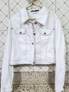 White Denim Jacket Oversized - Stylish &amp; Casual