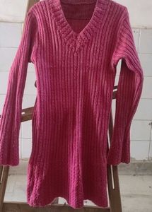 V-Neck Cable Knit Sweater