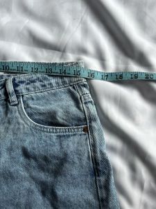 High-Waisted Blue Denim Shorts