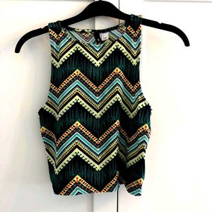 Boho Patterned Cropped Tank Top