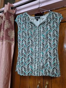 Chic Printed Short Sleeve Tunic Top