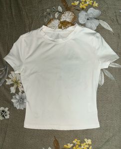 Basic White Crew Neck Tee