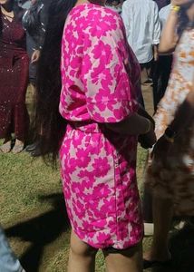Vibrant Pink Floral bodycon dress
