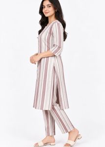 Striped Kurta Set for Women