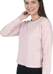 Printed Women Pink T Shirt