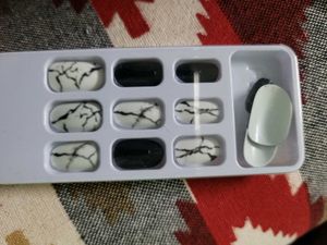 Marble Print False Nails