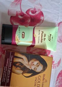 Plum Body Lotion &amp; Vedic Line Gold Facial Kit