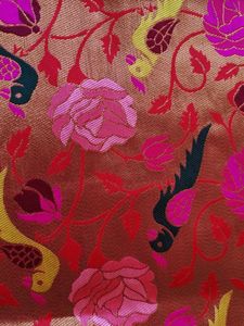 Floral Bird printed saree