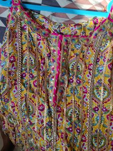 Vibrant Yellow Embroidered Plazzo Set