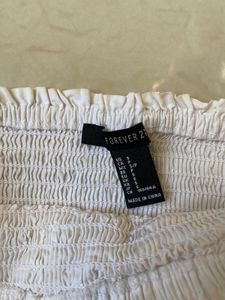 FOREVER 21Chic White Off-Shoulder Smocked Top