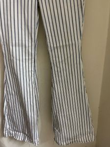 y2k striped super flared jeans white and blue str
