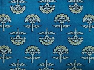 Peacock Blue Printed Kurta