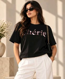 DNMX Black 'Cherie' Graphic T-Shirt