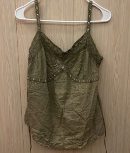 Embellished Spaghetti Strap Camisole Top