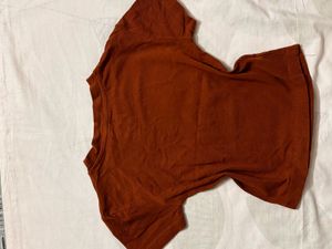Brown Baby Crop Tee