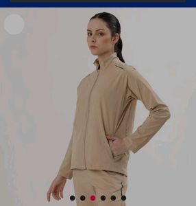 Women's Beige Full Zip Jacket