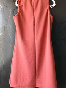 Sleeveless Coral Shift Dress