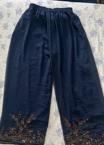 Embellished Navy Blue Kurta