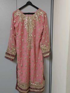 Elegant Pink Embroidered Kurta